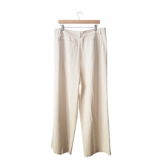 Madewell NWT Slouchy Straight Pants in Drapey Twill Cream Size 14 - Picture 4 of 9